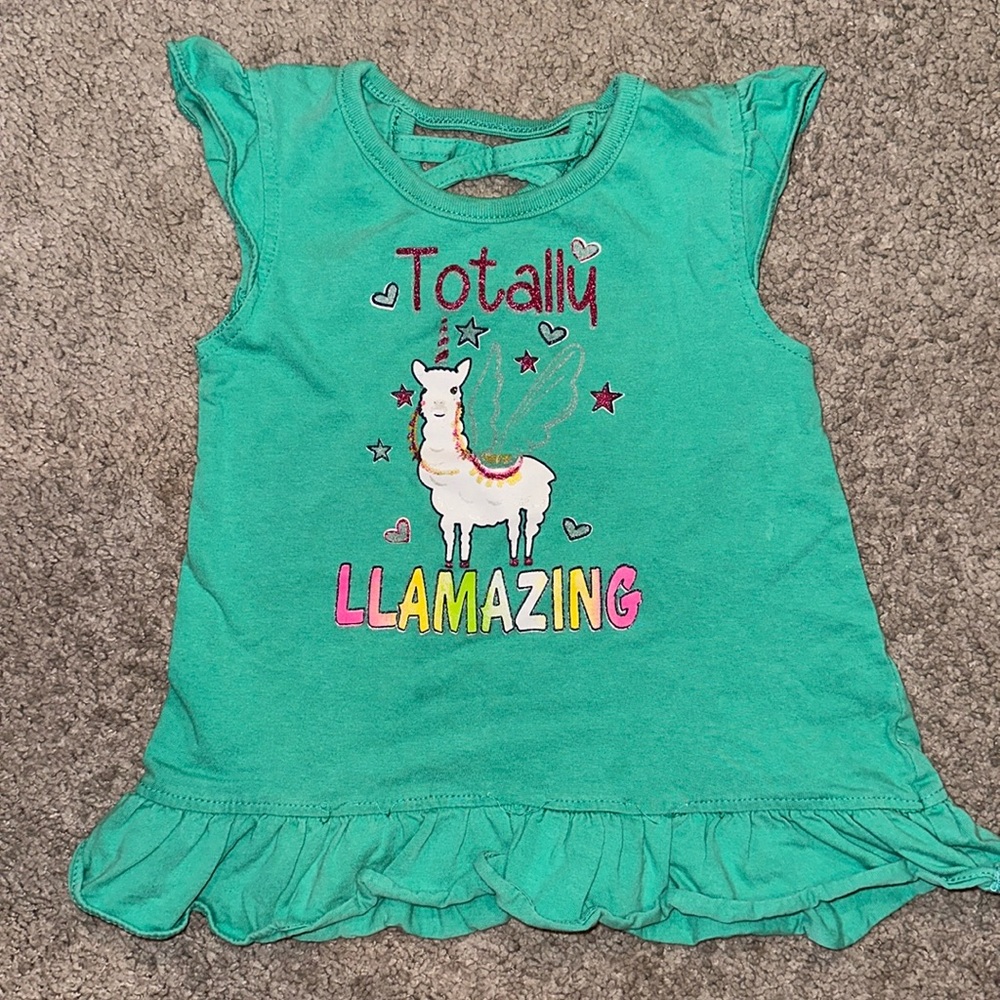 🏷️ 5 for $25 🏷️ Totally Llamazing shirt, 3T